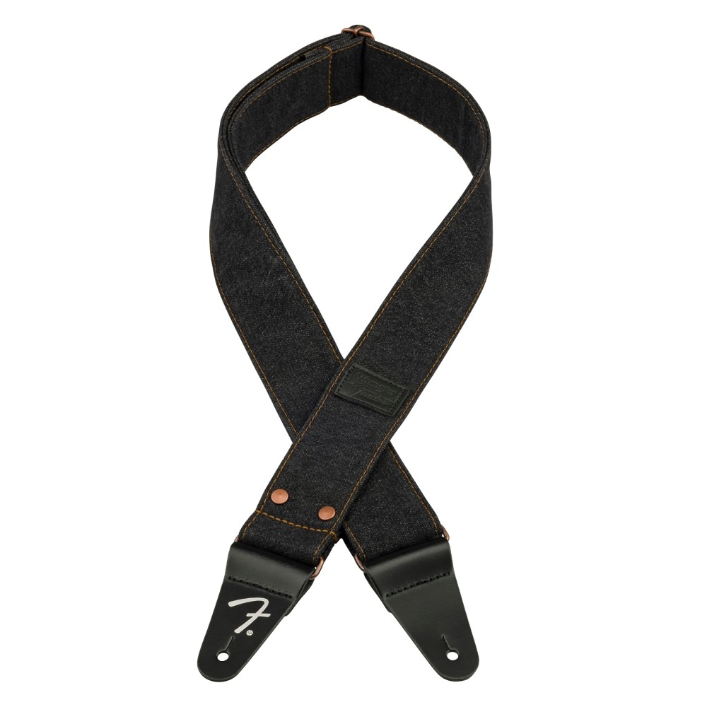 Fender x Wrangler Riveted Denim Strap, Black