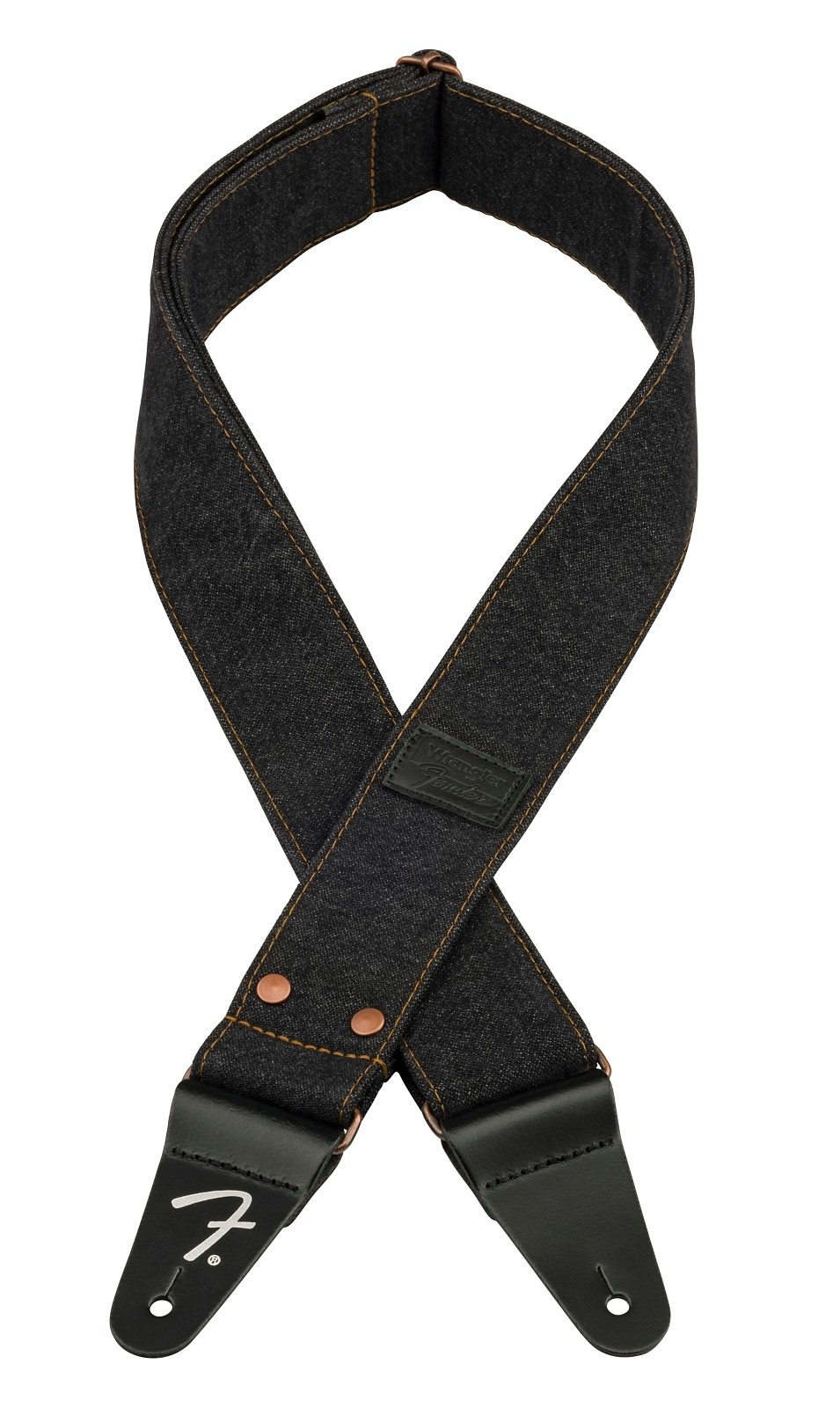 Fender Fender® x Wrangler® Riveted Denim Strap, Black