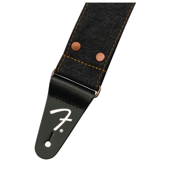 Fender x Wrangler Riveted Denim Strap, Black