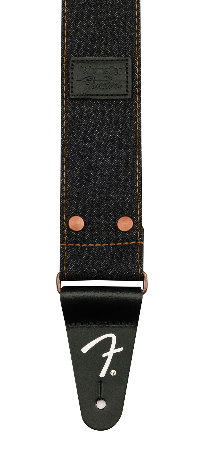 Fender Fender® x Wrangler® Riveted Denim Strap, Black