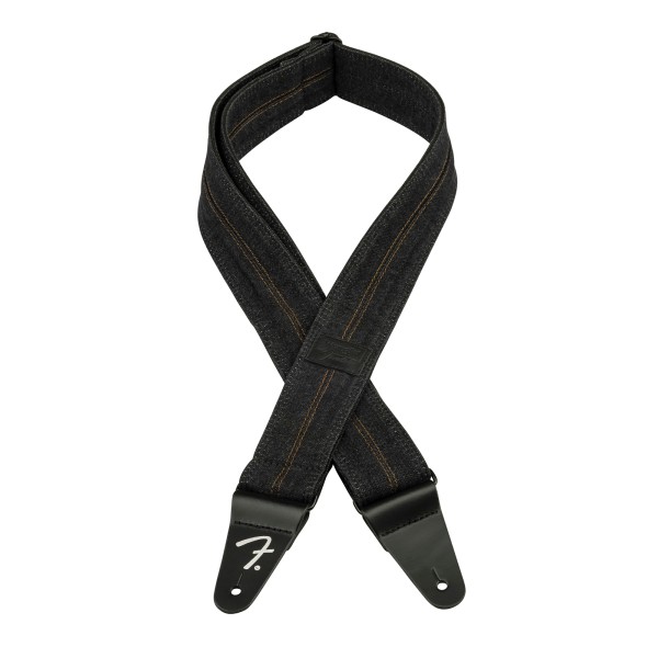 Fender x Wrangler Denim Strap, Washed Black Stitch