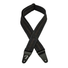 Fender x Wrangler Denim Strap, Washed Black Stitch