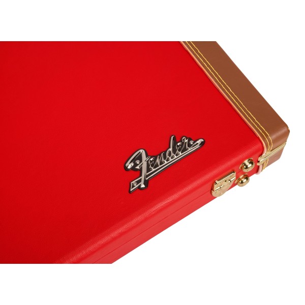 Fender Classic Series Wood Case - Strat/Tele, Fiesta Red