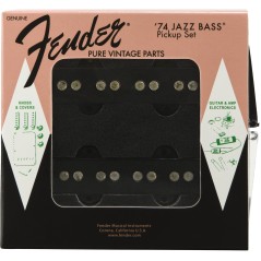 Fender Pure Vintage '74 Jazz Bass Pickup Set, Black (2)