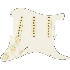 Fender Pre-Wired Strat Pickguard, Custom Shop Texas Special SSS, Parchment 11 Hole PG