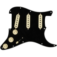 Fender Pre-Wired Strat Pickguard, Custom Shop Texas Special SSS, Black 11 Hole PG