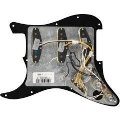 Fender Pre-Wired Strat Pickguard, Custom Shop Texas Special SSS, Black 11 Hole PG