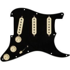 Fender Pre-Wired Strat Pickguard, Custom Shop Custom '69 SSS, Black 11 Hole PG