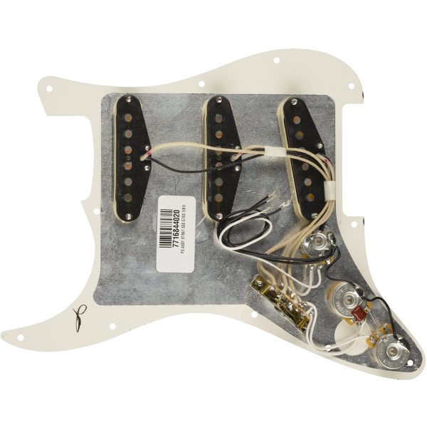 Fender Pre-Wired Strat Pickguard, Original '57/'62 SSS, Parchment 11 Hole PG