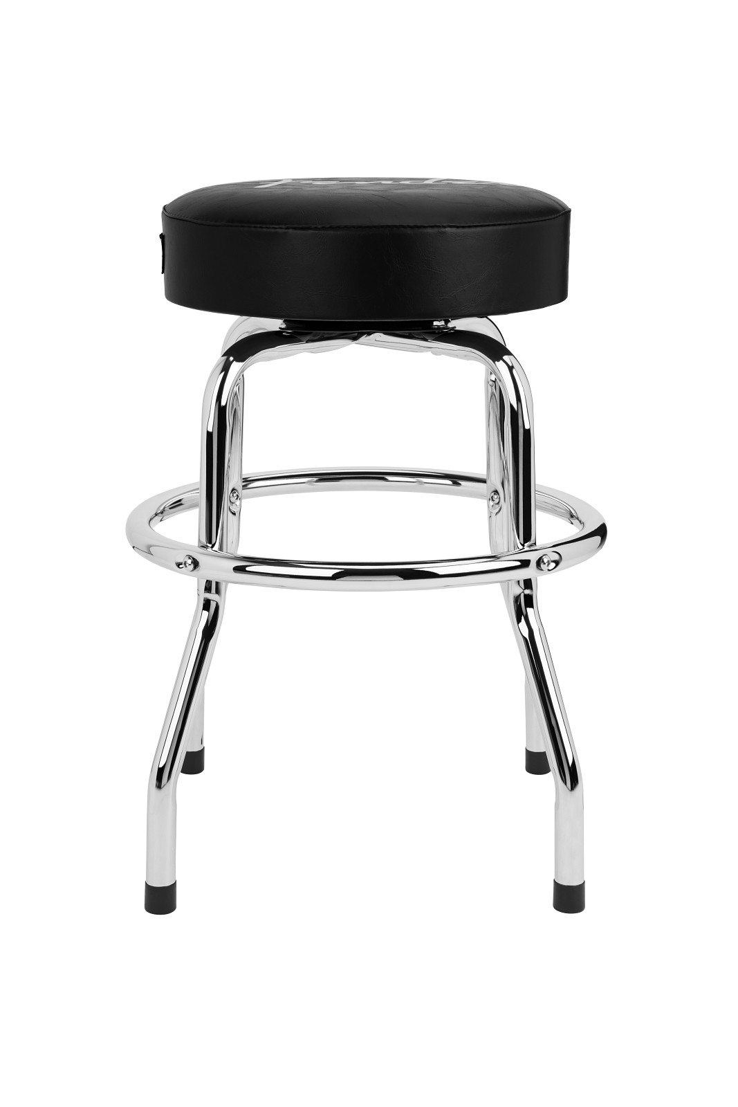 Fender Fender® Spaghetti Logo Pick Pouch Barstool, Black/Chrome, 24"