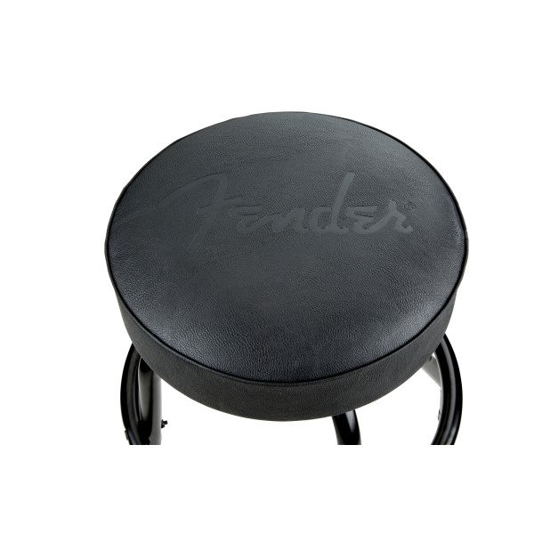 Fender Embossed Black Logo Barstool, Black/Black, altezza 61 cm