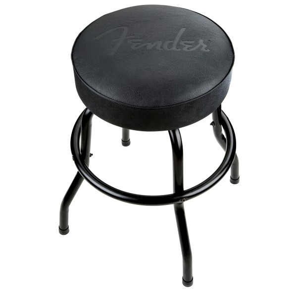 Fender Embossed Black Logo Barstool, Black/Black altezza 76 cm