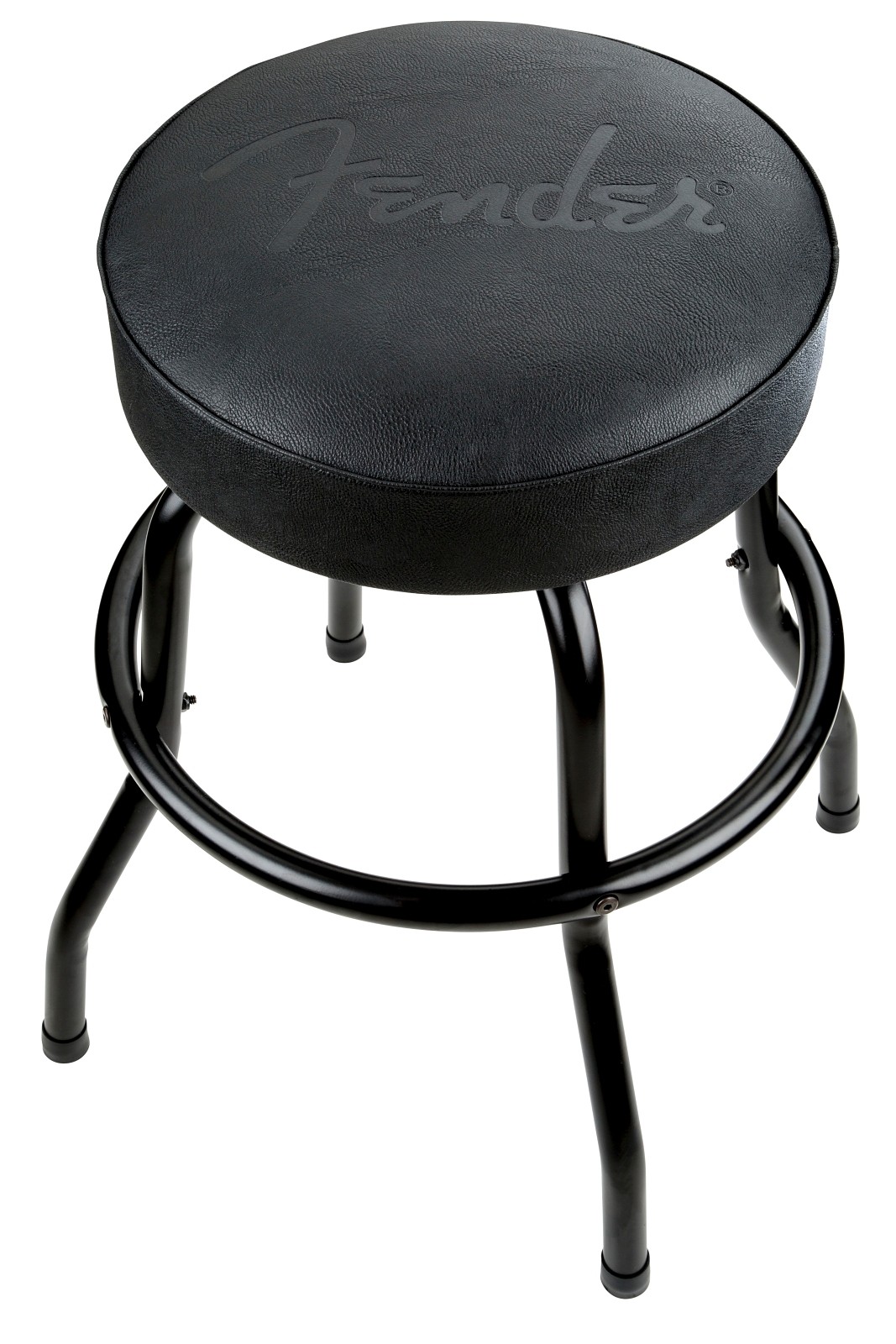 Fender Fender® Embossed Black Logo Barstool, Black/Black, 30"