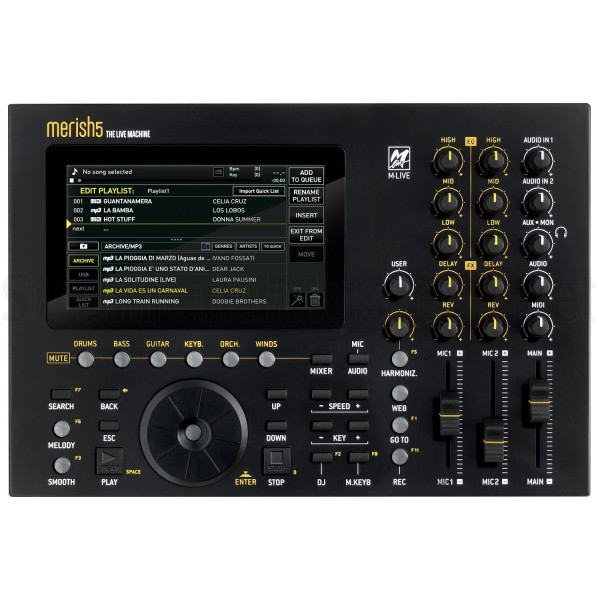 M Live M-LIVE Merish 5 X2-LETTORE TOUCH SCREEN DI BASI MUSICALI, FILE MIDI E VIDEO CON TESTO