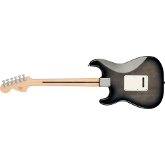 Squier FSR Affinity Series Stratocaster QMT, Laurel Fingerboard, White Pearloid Pickguard, Black Burst