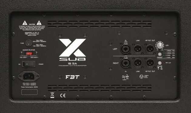 FBT X-SUB 115SA-SUBWOOFER ATTIVO 15" 1200W