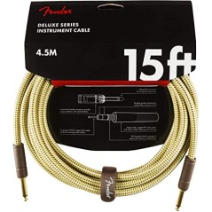 Fender Deluxe Series Instrument Cable, Straight/Straight, 15', Tweed