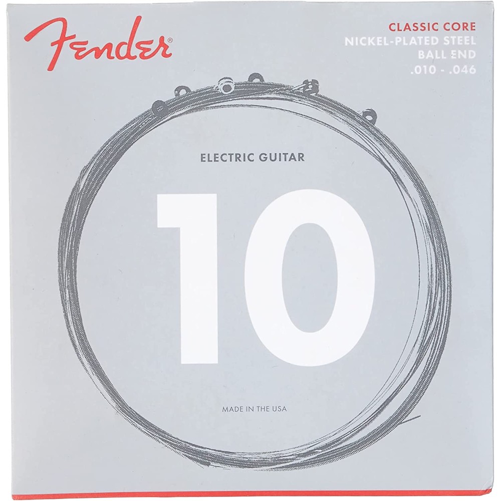 Fender Classic Core Electric Guitar Strings, 155L, Vintage Nickel, Ball Ends (.009-.042)