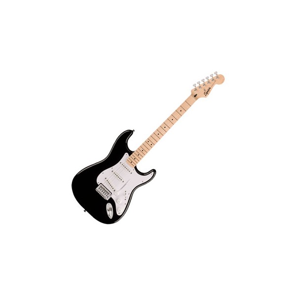 Squier Sonic Stratocaster, Maple Fingerboard, White Pickguard, Black