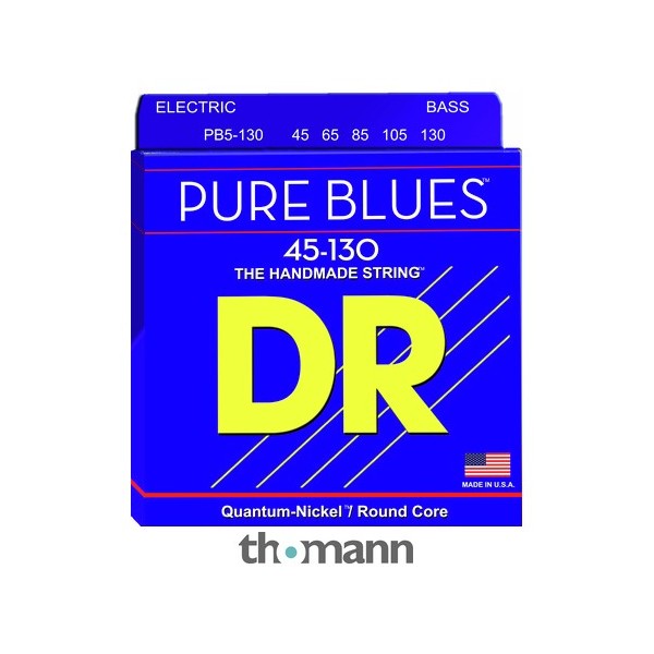 DR Strings PB5-130 PURE BLUES