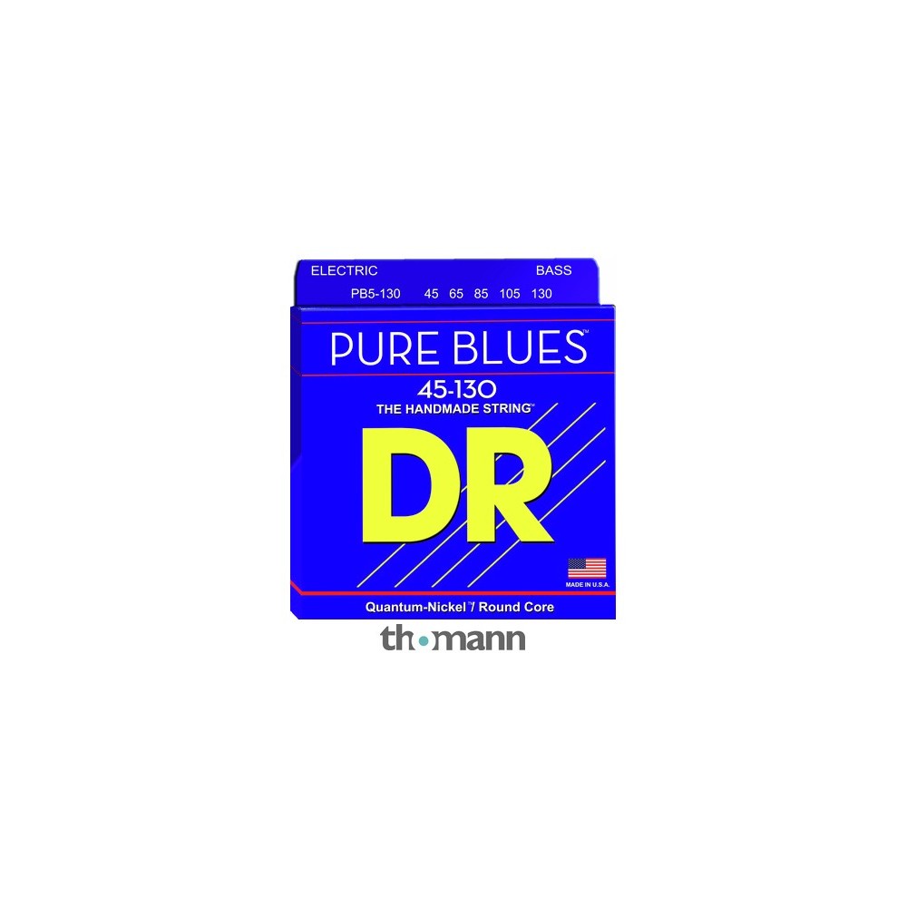 DR Strings PB5-130 PURE BLUES