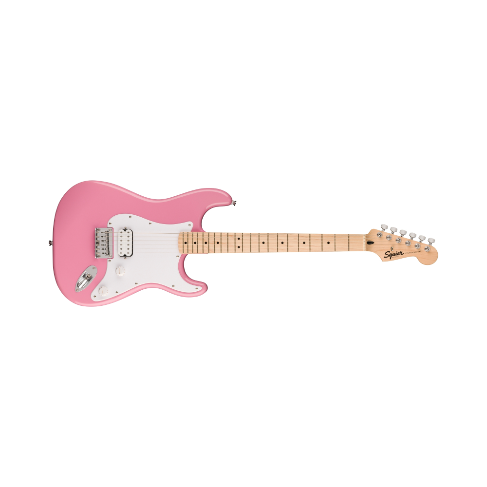 Squier Sonic Stratocaster HT H, Maple Fingerboard, White Pickguard, Flash Pink