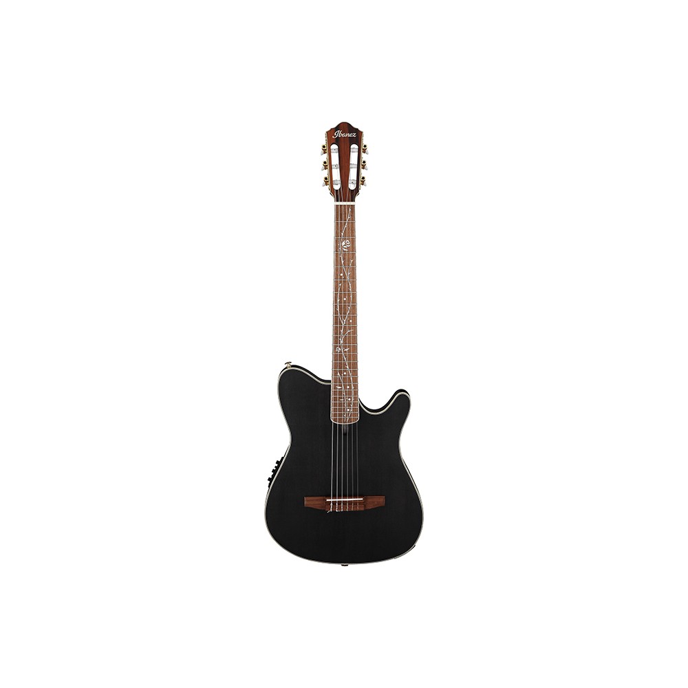 IBANEZ TOD10N Tim Henson Signature Transparent Black Flat - CHITARRA ACUSTICA ELETTRIFICATA CON CORDE IN NYLON NERA