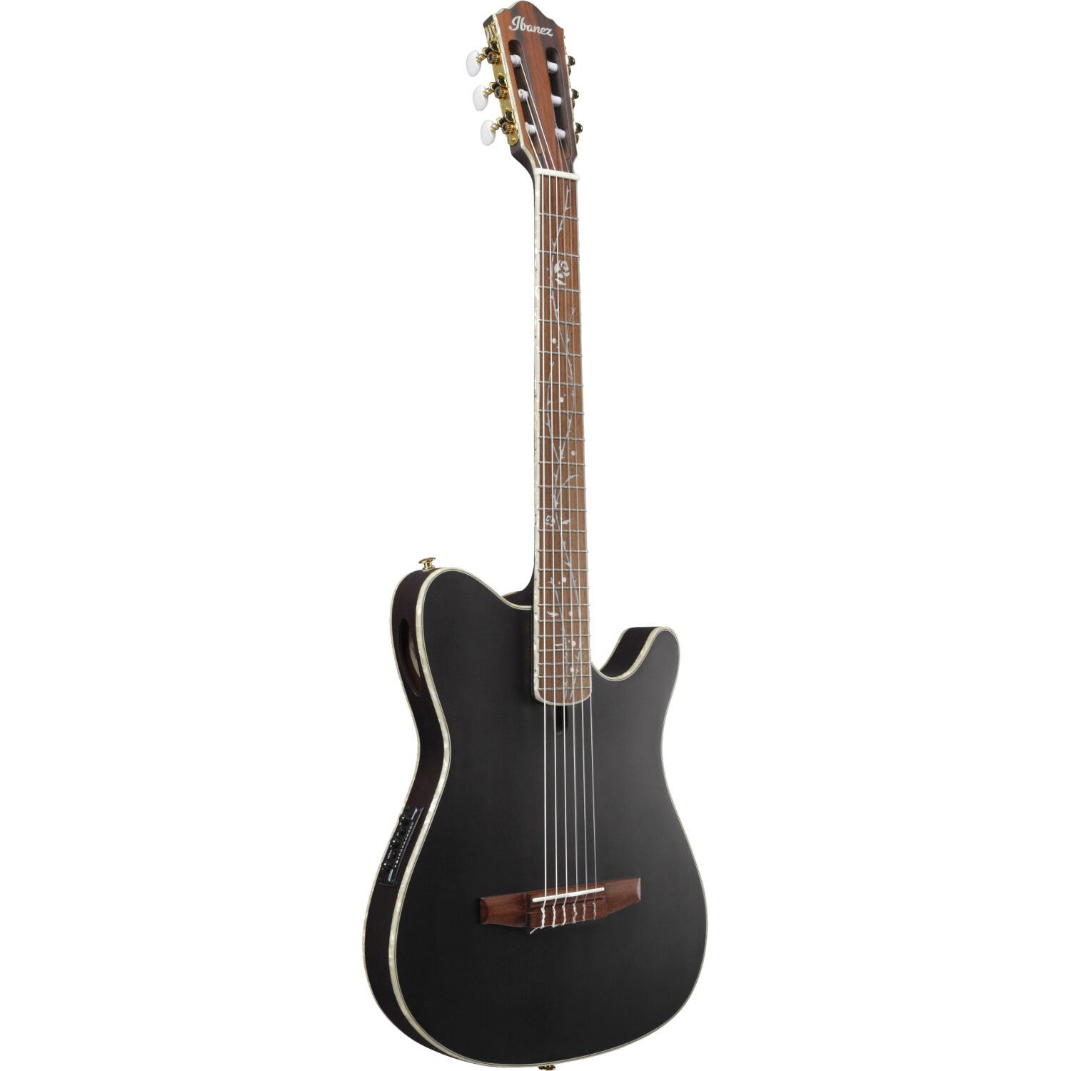 IBANEZ TOD10N Tim Henson Signature Transparent Black Flat - CHITARRA ACUSTICA ELETTRIFICATA CON CORDE IN NYLON NERA