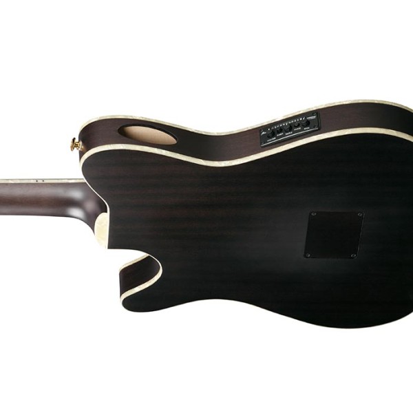 IBANEZ TOD10N Tim Henson Signature Transparent Black Flat - CHITARRA ACUSTICA ELETTRIFICATA CON CORDE IN NYLON NERA