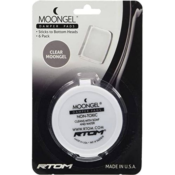 RTOM Moongel Damper Pads Clear (6 pz) -  CONFEZIONE 6 SORDINE IN GEL TRASPARENTE PER BATTERIA