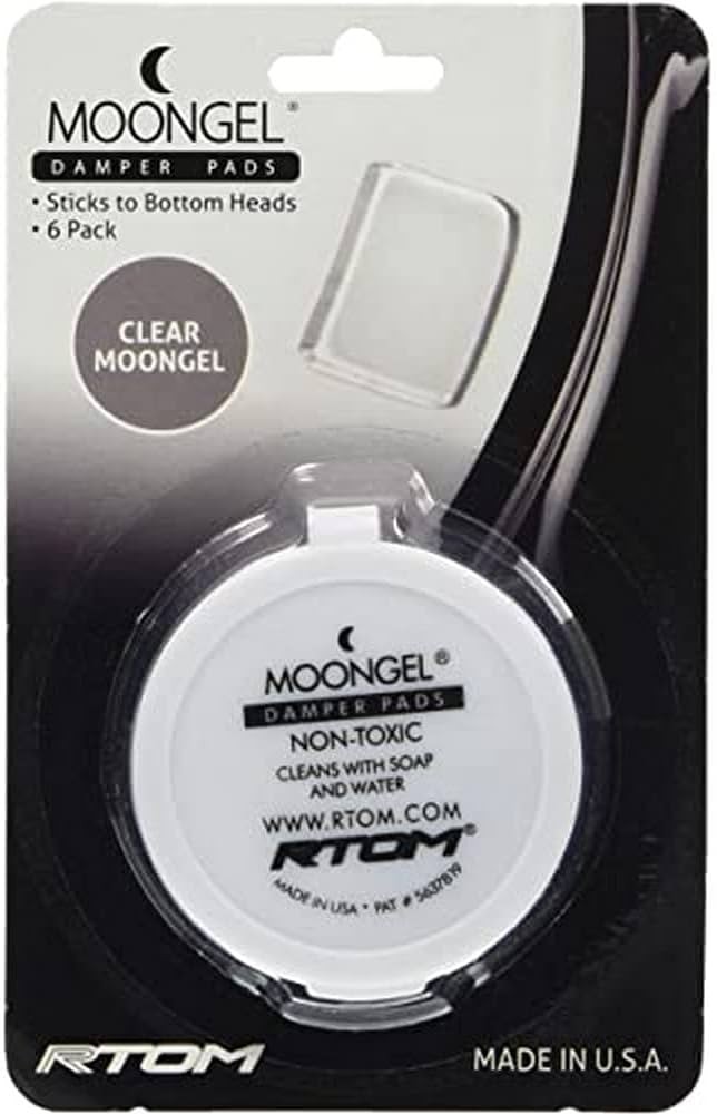 RTOM Moongel Damper Pads Clear (6 pz) -  CONFEZIONE 6 SORDINE IN GEL TRASPARENTE PER BATTERIA