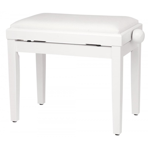 FLAME KB-15WHW PIANO BENCH PANCHETTA PER PIANOFORTE IN LEGNO COLORE BIANCO SATINATO