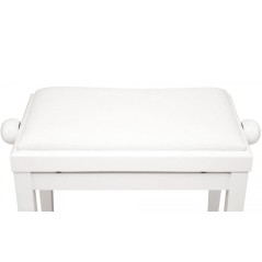 FLAME KB-15WHW PIANO BENCH PANCHETTA PER PIANOFORTE IN LEGNO COLORE BIANCO SATINATO