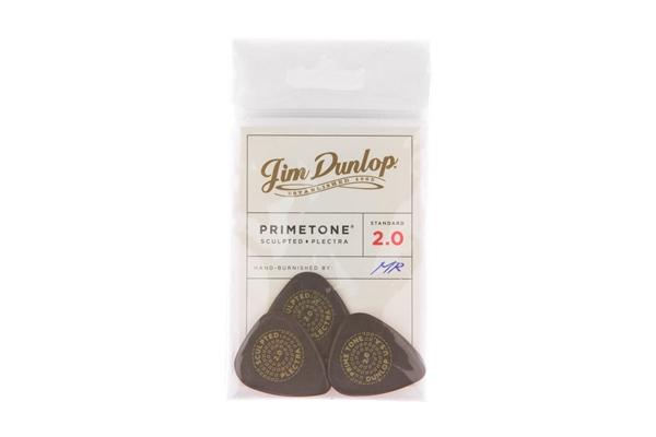 Dunlop 511P2.0 Primetone Sculpted Plectra Standard 2.0 mm Smooth Pack/3