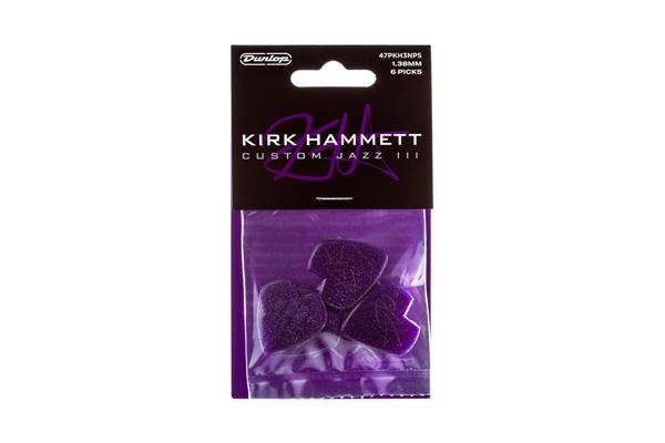 Dunlop 47PKH3NPS Kirk Hammett Purple Sparkle Jazz III Player's Pack/6