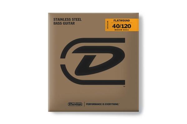 Dunlop DBFS40120M Corde basso Flatwound Light Scala media Set/5
