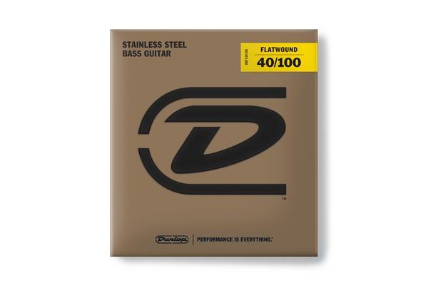Dunlop DBFS40100 Flatwound Light Scala lunga Set/4