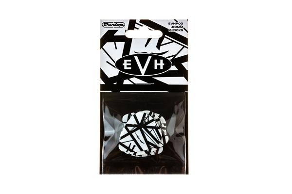 Dunlop EVHP03 EVH Max Grip White With Black Stripes 0.60 mm Pack/6
