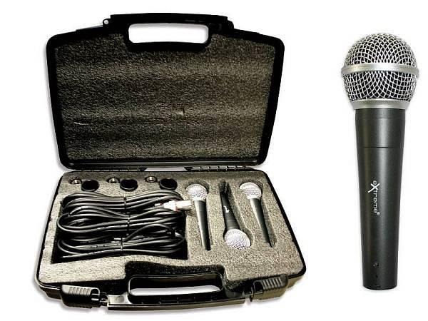 Extreme Set tre microfoni DM58 con cavo e valigetta - dm3000pro