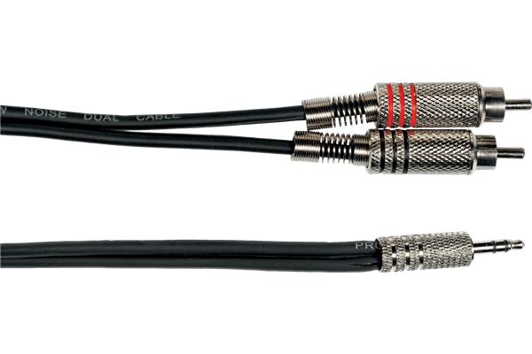 Yellow Cable K06M-3 Cavo Segnale 2x RCA maschio/Mini Jack Stereo 3 m