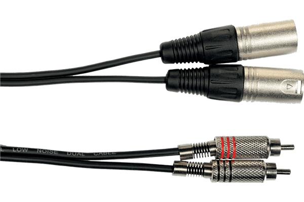 Yellow Cable K09-3 Cavo Segnale 2x RCA maschio/2x XLR Maschio 3 m