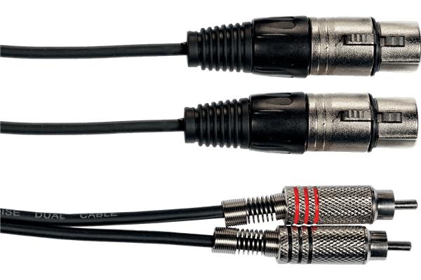 Yellow Cable K10-3 Cavo Segnale 2x RCA maschio/2x XLR Femmina 3 m