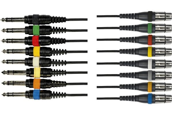 Yellow Cable OC10 Frusta 8 Cavi Jack TRS/XLR Femmina 5 m