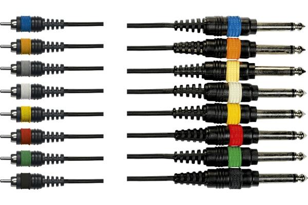 Yellow Cable OC16 Frusta 8 Cavi RCA Maschio/Jack Mono 5 m