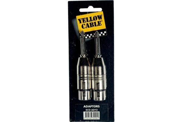 Yellow Cable AD13 Adattatore Jack Mono Maschio/XLR Femmina 2 Pcs