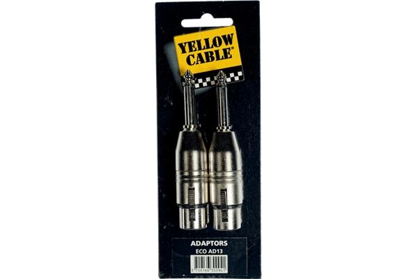 Yellow Cable AD13 Adattatore Jack Mono Maschio/XLR Femmina 2 Pcs