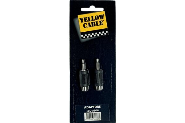 Yellow Cable AD16 Adattatore RCA Femmina/Mini Jack Mono Maschio 2 Pcs