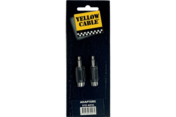 Yellow Cable AD16 Adattatore RCA Femmina/Mini Jack Mono Maschio 2 Pcs
