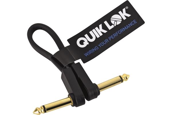 Quik Lok FPC/QB-0,10K - Cavo patch FLAT, 0,10m, colore nero