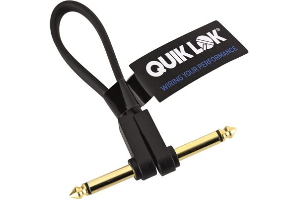 Quik Lok FPC/QB-0,15K - Cavo patch FLAT, 0,15m, Colore Nero